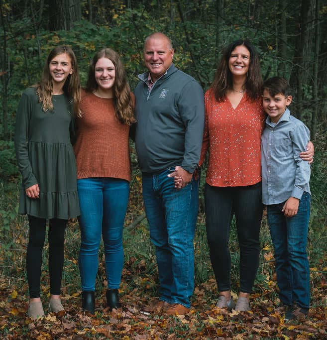 Eric Zabel with his family